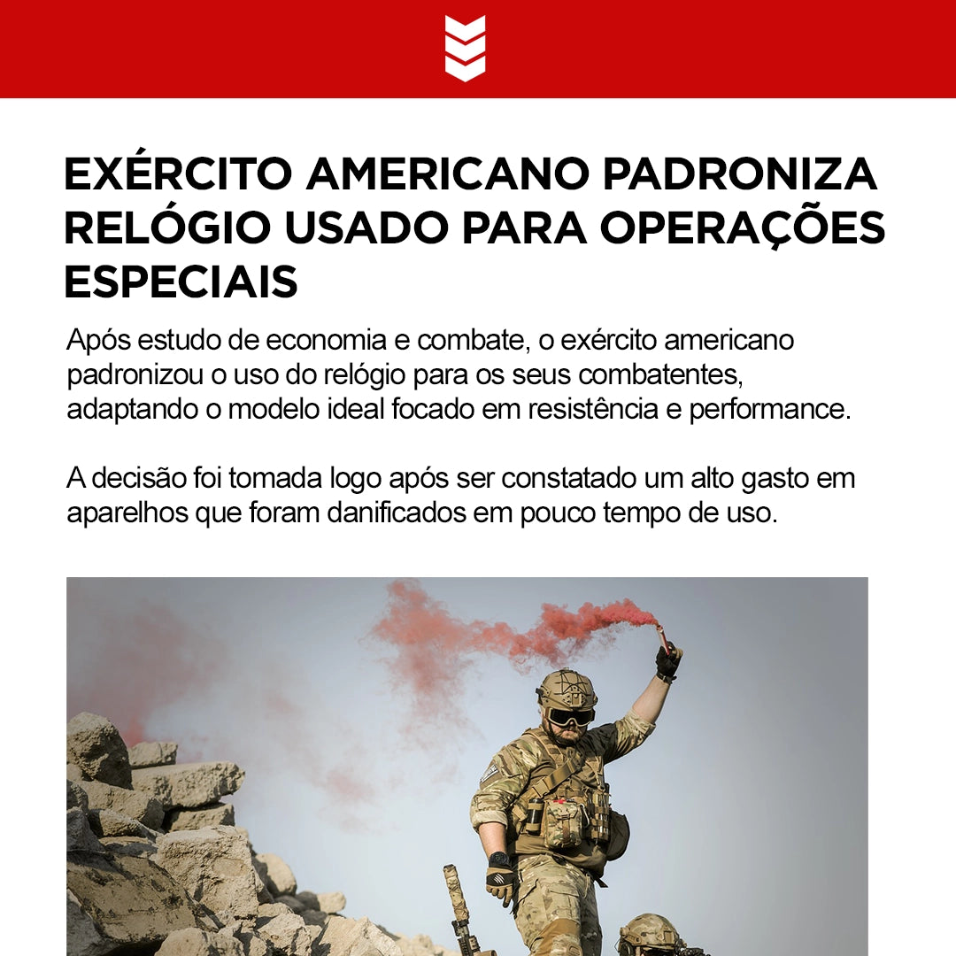 Relógio Militar American Army® | Indestrutível [ÚLTIMO DIA DE PROMOÇÃO E FRETE GRÁTIS SOMENTE HOJE]