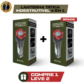 Lanterna Tática Indestrutível 4 em 1  - [COMPRE 1 LEVE 2 ÚLTIMA SEMANA DE PROMOÇÃO]