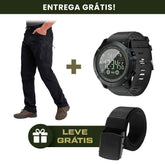 CONJUNTO RELÓGIO MILITAR SPORT + CALÇA MILITAR TACTICAL [GRÁTIS CINTO CLASSIC TÁTICO]