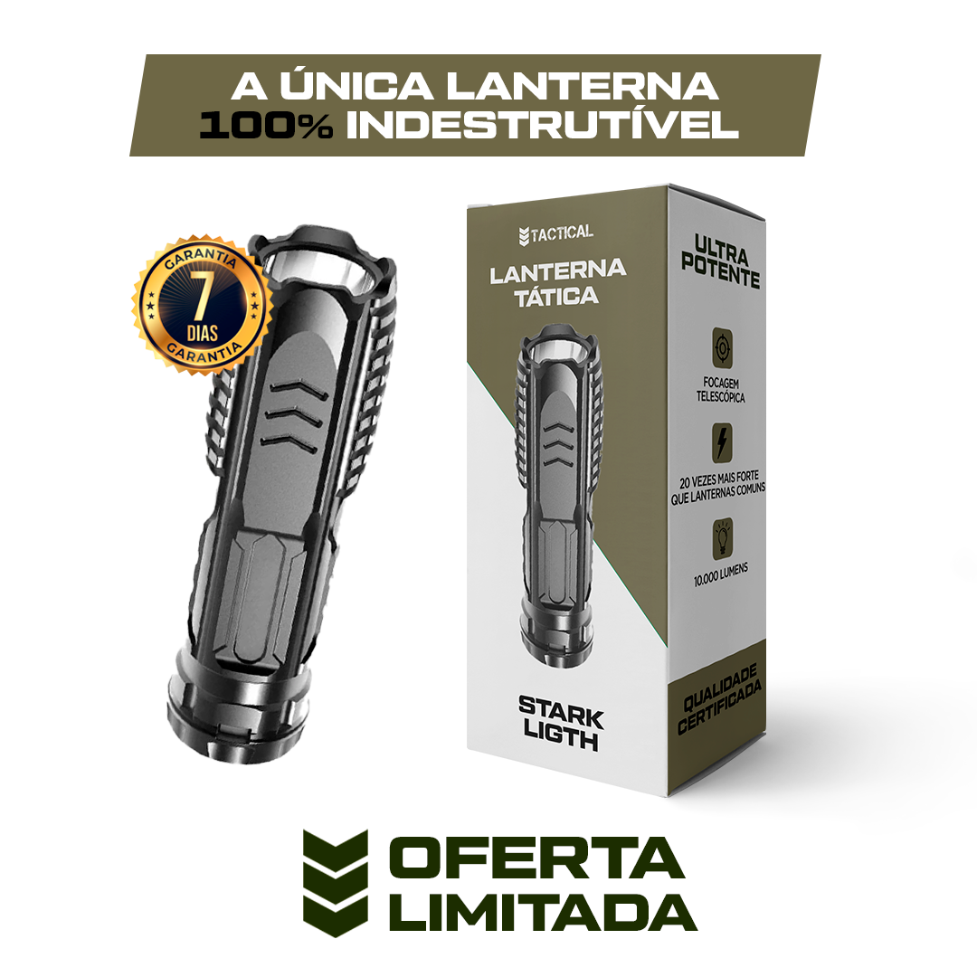 Lanterna Tática Portátil Indestrutível Stark Ligth®