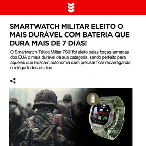 Smartwatch Tático Militar 7S® [PROMOÇÃO E FRETE GRÁTIS APENAS HOJE]