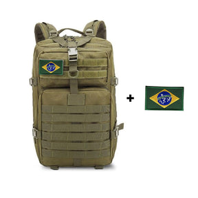 Mochila Tactical 50L + Bandeira do Brasil