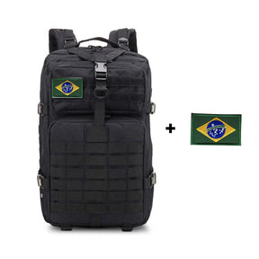 Mochila Tactical 50L + Bandeira do Brasil